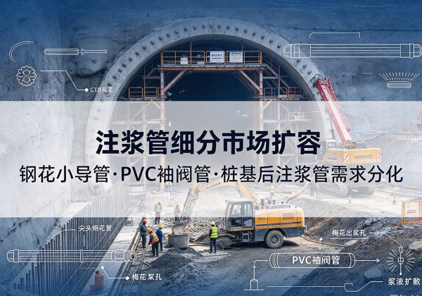 槐荫注浆管细分市场扩容，隧道钢花小导管、PVC 袖阀管、桩基后注浆管需求分化